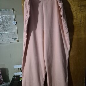 Women's High-Waist Wide Leg Trousers - Pink